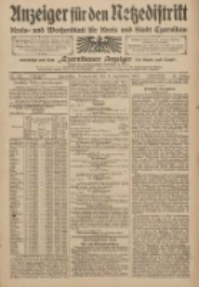 Anzeiger f&uuml;r den Netzedistrikt Kreis- und Wochenblatt f&uuml;r den Kreis und Stadt Czarnikau 1909.09.04 Jg.57 Nr103