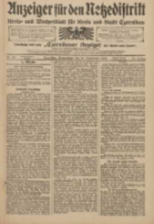 Anzeiger für den Netzedistrikt Kreis- und Wochenblatt für den Kreis und Stadt Czarnikau 1909.09.25 Jg.57 Nr112