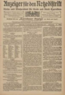Anzeiger f&uuml;r den Netzedistrikt Kreis- und Wochenblatt f&uuml;r den Kreis und Stadt Czarnikau 1909.09.30 Jg.57 Nr114