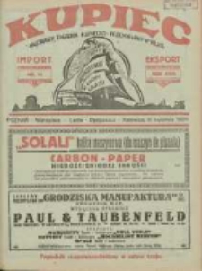 Kupiec: najstarszy tygodnik kupiecko - przemysłowy w Polsce 1929.04.06 R.23 Nr14