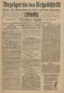 Anzeiger für den Netzedistrikt Kreis- und Wochenblatt für den Kreis und Stadt Czarnikau 1909.10.23 Jg.57 Nr124