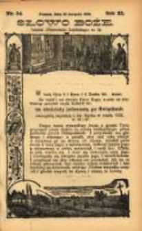 Słowo Boże: dodatek do Przewodnika Katolickiego R.11. 1908 Nr.34