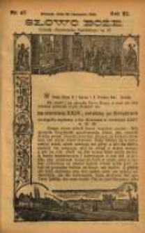 Słowo Boże: dodatek do Przewodnika Katolickiego R.11. 1908 Nr.47
