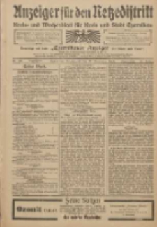 Anzeiger f&uuml;r den Netzedistrikt Kreis- und Wochenblatt f&uuml;r den Kreis und Stadt Czarnikau 1909.11.27 Jg.57 Nr138
