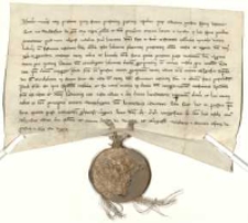 [Klasztor w Łeknie zatrzymuje na wieczne czasy posiadłość Dębog&oacute;ra z powodu niestawiennictwa komesa Rosaliusza na termin sądowy.]