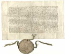 [Kr&oacute;l Kazimierz Wielki zatwierdza dwa dokumenty wystawione na rzecz klasztoru w Łeknie: [1. dok.] Władysław książę polski zatwierdza zastaw d&oacute;br Sławnika na rzecz Hugolda opata klasztoru w Łeknie w zamian za pożyczkę; [2. dok.] Bolesław książę polski zatwierdza układ zawarty pomiędzy klasztorem w Łeknie a synami Sławnika w sprawie zwrotu zastawionych przez Sławnika d&oacute;br.