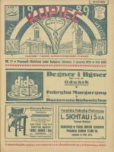 Kupiec: najstarszy tygodnik kupiecko - przemysłowy w Polsce 1929.08.03 R.23 Nr31