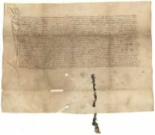 [Bolesław, książę warszawski, przenosi z prawa polskiego na prawo chełmińskie wsie Borkowo i Zarębino].