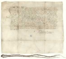 [Przeniesienie wsi Abramowice z prawa polskiego na magdeburskie, na prośbę Bochny z Abramowic, wdowy po Janie kasztelanie radomskim].