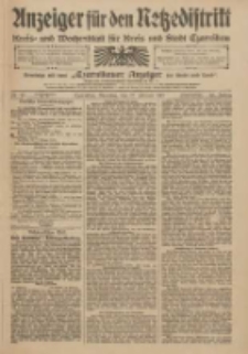 Anzeiger f&uuml;r den Netzedistrikt Kreis- und Wochenblatt f&uuml;r Kreis und Stadt Czarnikau 1910.02.22 Jg.58 Nr23