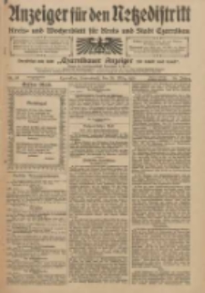 Anzeiger f&uuml;r den Netzedistrikt Kreis- und Wochenblatt f&uuml;r Kreis und Stadt Czarnikau 1910.03.26 Jg.58 Nr37