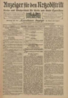 Anzeiger f&uuml;r den Netzedistrikt Kreis- und Wochenblatt f&uuml;r Kreis und Stadt Czarnikau 1910.04.02 Jg.58 Nr40