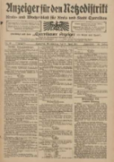 Anzeiger f&uuml;r den Netzedistrikt Kreis- und Wochenblatt f&uuml;r Kreis und Stadt Czarnikau 1910.04.14 Jg.58 Nr45