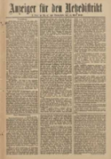 Anzeiger f&uuml;r den Netzedistrikt Kreis- und Wochenblatt f&uuml;r Kreis und Stadt Czarnikau 1910.04.16 Jg.58 Nr46