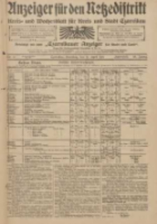 Anzeiger f&uuml;r den Netzedistrikt Kreis- und Wochenblatt f&uuml;r Kreis und Stadt Czarnikau 1910.04.19 Jg.58 Nr47