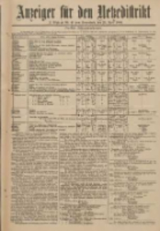 Anzeiger f&uuml;r den Netzedistrikt Kreis- und Wochenblatt f&uuml;r Kreis und Stadt Czarnikau 1910.04.23 Jg.58 Nr49