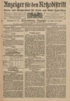 Anzeiger f&uuml;r den Netzedistrikt Kreis- und Wochenblatt f&uuml;r Kreis und Stadt Czarnikau 1910.04.28 Jg.58 Nr51