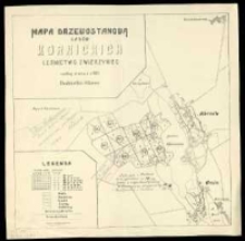 Mapa drzewostanowa lasów kórnickich, leśnictwo Zwierzyniec według stanu z r. 1923 [...].
