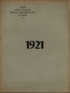 Sprawozdanie z czynności w roku 1921