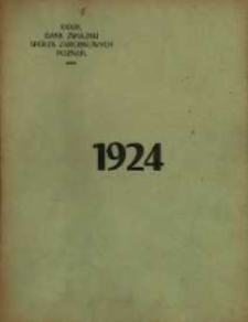 Sprawozdanie z czynności w roku 1924