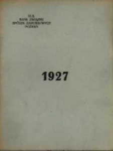Sprawozdanie z czynności w roku 1927