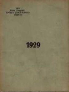 Sprawozdanie z czynności w roku 1929