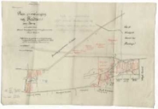 Plan parcelacyjny maj. Radzewo pow. Śrem. Własność Marji Gorgolińskiej i Heleny Ganowiczowej, [podp.] R. Wawrzyniak