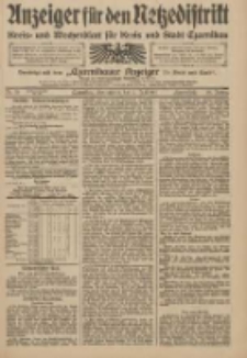 Anzeiger f&uuml;r den Netzedistrikt Kreis- und Wochenblatt f&uuml;r Kreis und Stadt Czarnikau 1910.07.02 Jg.58 Nr78