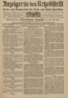 Anzeiger f&uuml;r den Netzedistrikt Kreis- und Wochenblatt f&uuml;r Kreis und Stadt Czarnikau 1910.07.09 Jg.58 Nr81