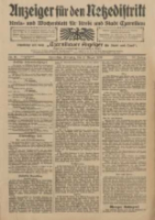 Anzeiger f&uuml;r den Netzedistrikt Kreis- und Wochenblatt f&uuml;r Kreis und Stadt Czarnikau 1910.08.02 Jg.58 Nr91