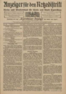 Anzeiger f&uuml;r den Netzedistrikt Kreis- und Wochenblatt f&uuml;r Kreis und Stadt Czarnikau 1910.08.20 Jg.58 Nr99