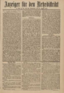 Anzeiger f&uuml;r den Netzedistrikt Kreis- und Wochenblatt f&uuml;r Kreis und Stadt Czarnikau 1910.08.27 Jg.58 Nr102