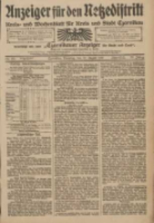 Anzeiger f&uuml;r den Netzedistrikt Kreis- und Wochenblatt f&uuml;r Kreis und Stadt Czarnikau 1910.08.30 Jg.58 Nr103