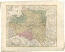 Mappa geographica ex novissimis observationibus repraesentans Regnum Poloniae et Magnum Ducatum Lithuaniae. Cura et sumpt. Tobiae Conradi Lotter.