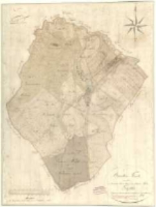 Brouillon Karte von dem im Szrimschen Kreise belegenen adelichen Guthe Gądki 1809 durch Sieg