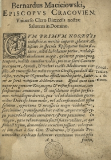 Constitutiones Synodi Dioecesanae Cracoviensis, celebratae Anno Domini MDCI X. Kal. Junii.