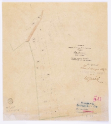 Kopia z mapy katastralnej obrębu Gm[iny] Czmoń [...] przekopiował [...] T. Szczebliński [...].