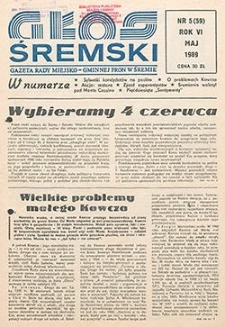 Głos Śremski 1989.05 R.6 Nr5(59)