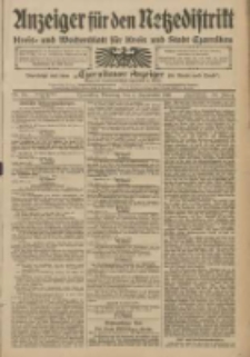 Anzeiger f&uuml;r den Netzedistrikt Kreis- und Wochenblatt f&uuml;r Kreis und Stadt Czarnikau 1910.09.06 Jg.58 Nr106