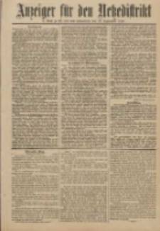 Anzeiger f&uuml;r den Netzedistrikt Kreis- und Wochenblatt f&uuml;r Kreis und Stadt Czarnikau 1910.09.10 Jg.58 Nr108