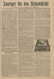 Anzeiger f&uuml;r den Netzedistrikt Kreis- und Wochenblatt f&uuml;r Kreis und Stadt Czarnikau 1910.10.08 Jg.58 Nr120