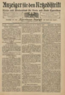 Anzeiger f&uuml;r den Netzedistrikt Kreis- und Wochenblatt f&uuml;r Kreis und Stadt Czarnikau 1910.10.15 Jg.58 Nr123