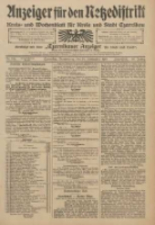 Anzeiger f&uuml;r den Netzedistrikt Kreis- und Wochenblatt f&uuml;r Kreis und Stadt Czarnikau 1910.11.10 Jg.58 Nr134