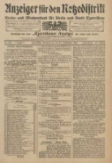 Anzeiger für den Netzedistrikt Kreis- und Wochenblatt für Kreis und Stadt Czarnikau 1910.11.10 Jg.58 Nr134