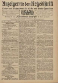 Anzeiger f&uuml;r den Netzedistrikt Kreis- und Wochenblatt f&uuml;r Kreis und Stadt Czarnikau 1910.11.12 Jg.58 Nr135