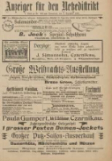 Anzeiger für den Netzedistrikt Kreis- und Wochenblatt für Kreis und Stadt Czarnikau 1910.12.03 Jg.58 Nr144