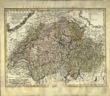 Helvetia tradecim ststibus liberis qous Cantones vocant, composita. Una cum foederatis et subjectis Provinciis, ex probatissimis Subsidiis geographice delineata per [...] Luci publicae tradita ab Tobias Mayer.