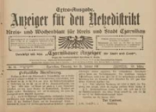 Anzeiger f&uuml;r den Netzedistrikt Kreis- und Wochenblatt f&uuml;r Kreis und Stadt Czarnikau 1911.01.31 Jg.59 Nr14