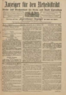 Anzeiger f&uuml;r den Netzedistrikt Kreis- und Wochenblatt f&uuml;r Kreis und Stadt Czarnikau 1911.02.04 Jg.59 Nr16