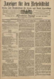 Anzeiger f&uuml;r den Netzedistrikt Kreis- und Wochenblatt f&uuml;r Kreis und Stadt Czarnikau 1911.02.07 Jg.59 Nr17